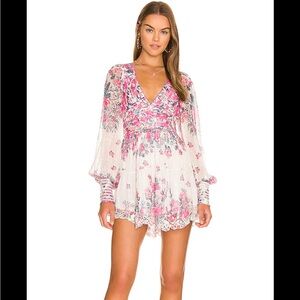 Floral Long Sleeve Mini Dress